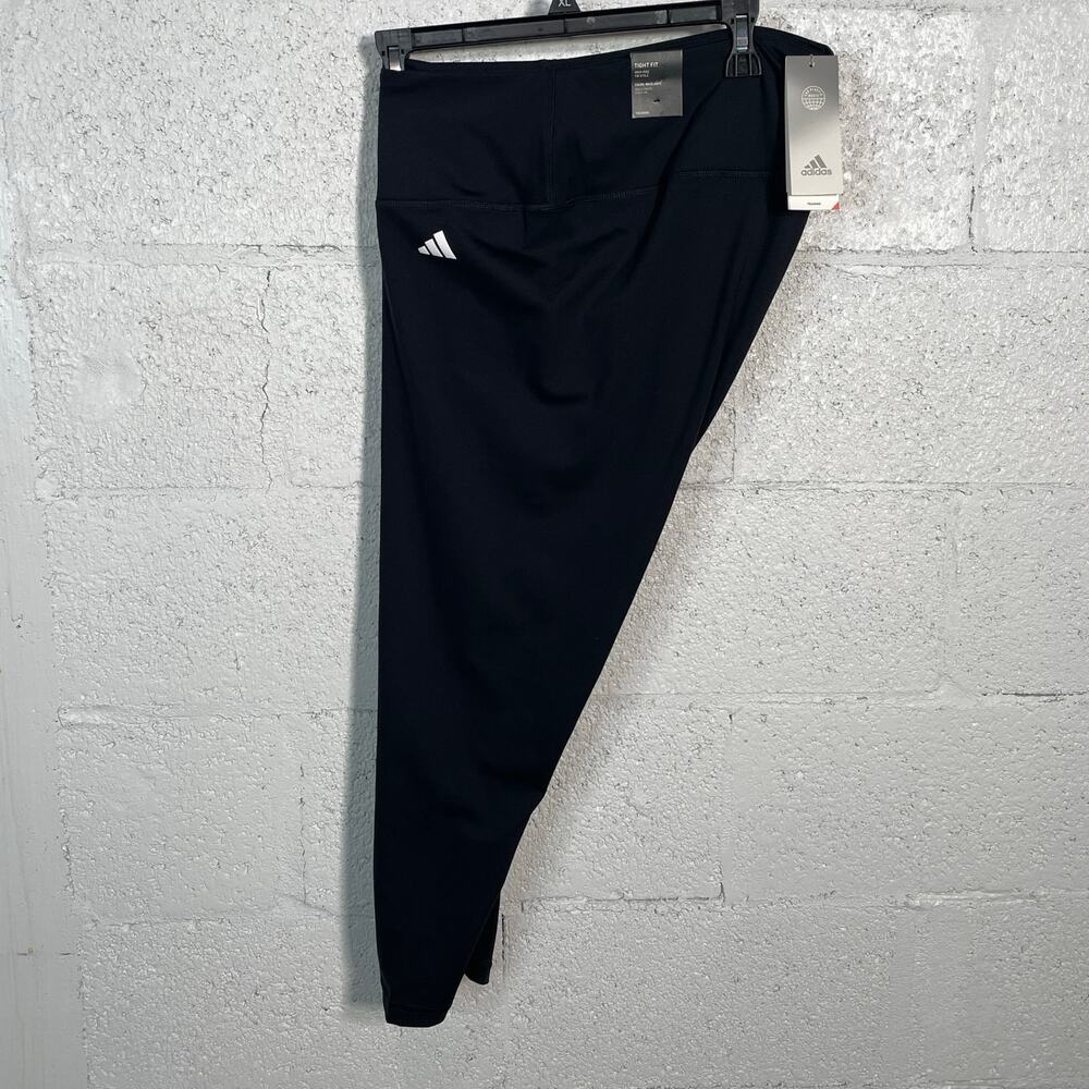 adidas Black Women's Leggings with White Logo NWOT NEVER WORN!!!!